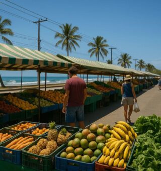 imagem de uma feira durante o  verão de 2025